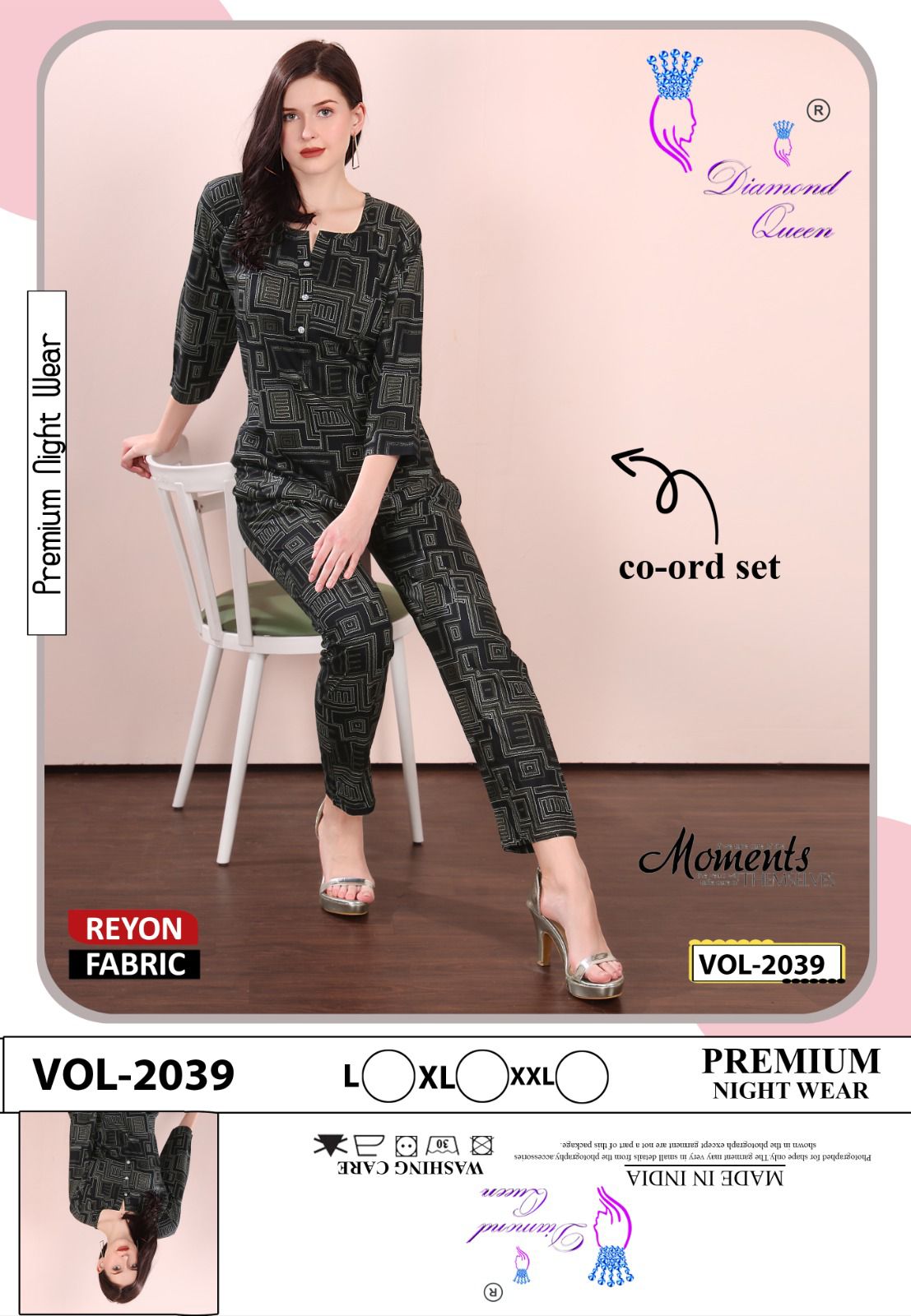 Print Vol 2037-2042 Diamond Queen Rayon Co Ord Set Wholesale