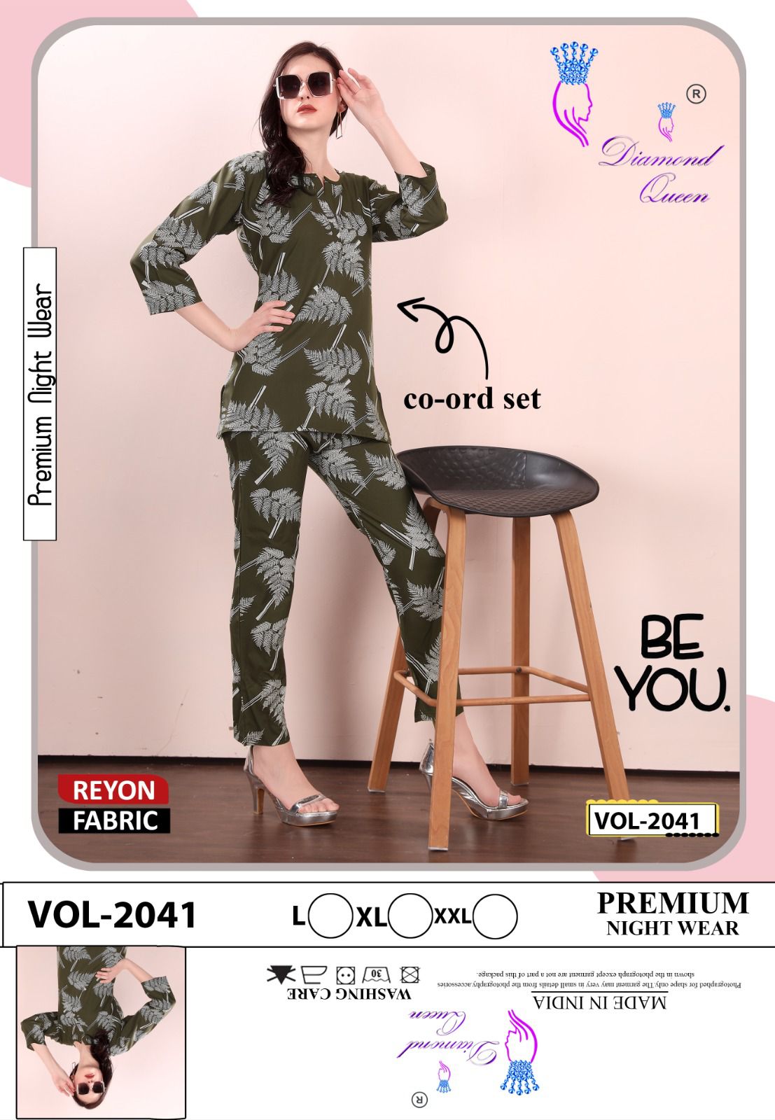Print Vol 2037-2042 Diamond Queen Rayon Co Ord Set Wholesale