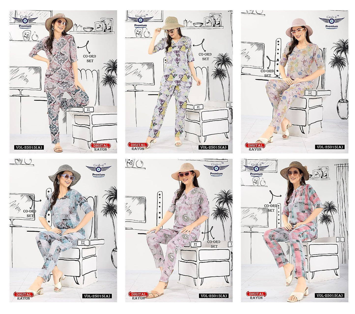 Print Vol 25015 A Grab It Rayon Co Ord Set Supplier India