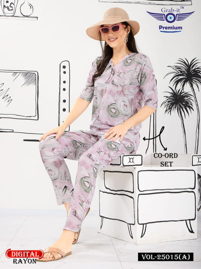 Print Vol 25015 A Grab It Rayon Co Ord Set Supplier India
