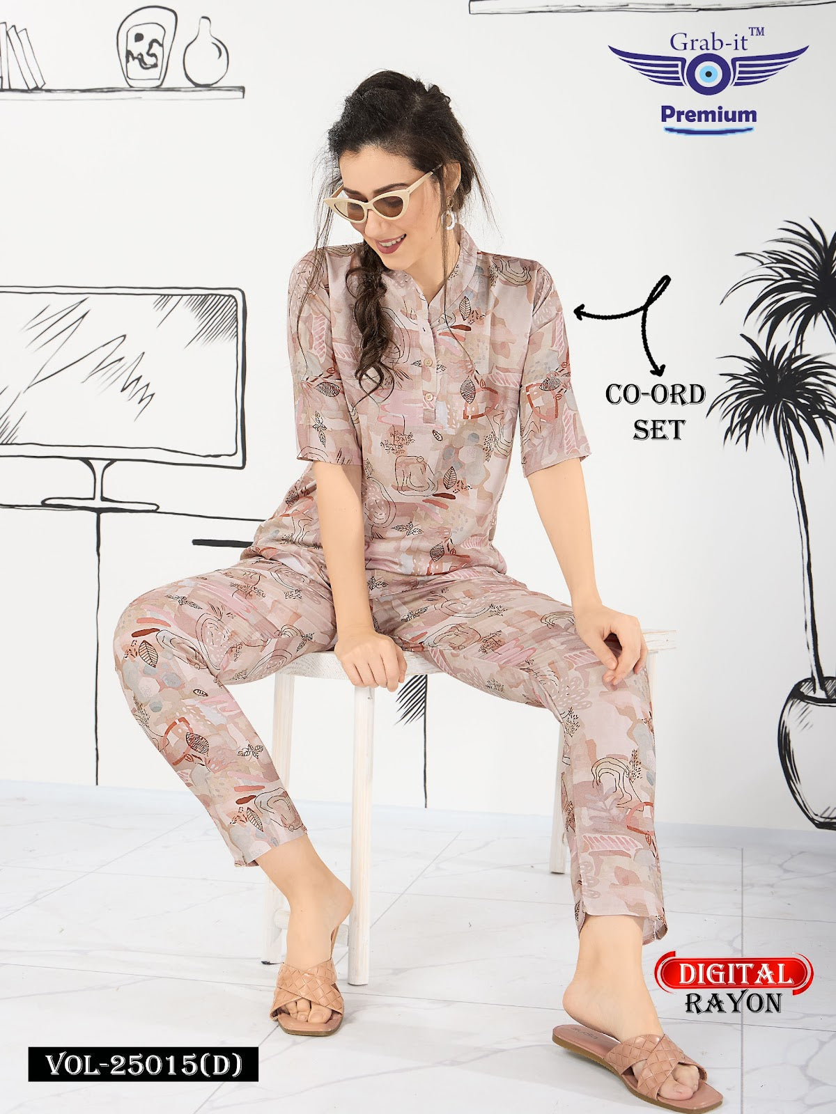 Print Vol 25015 D Grab It Rayon Co Ord Set Wholesaler India