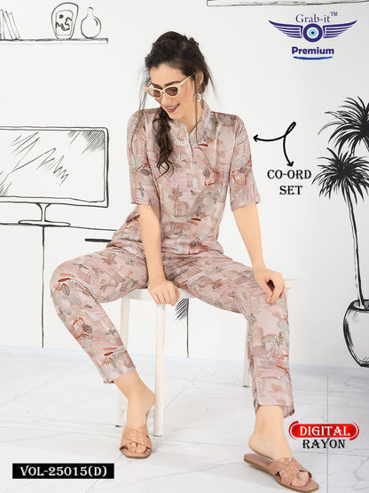 Print Vol 25015 D Grab It Rayon Co Ord Set Wholesaler India