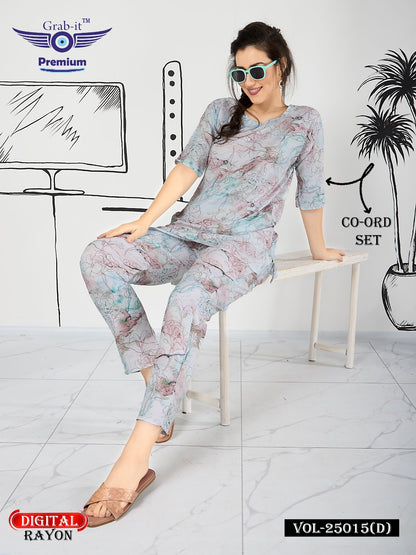 Print Vol 25015 D Grab It Rayon Co Ord Set Wholesaler India