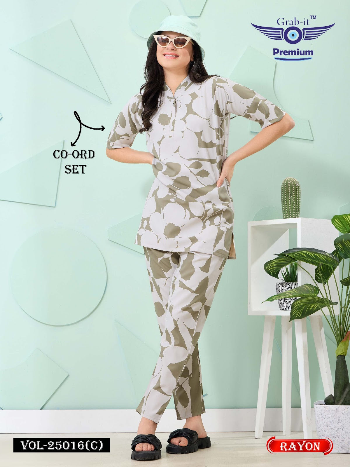 Print Vol 25016 C Grab It Rayon Co Ord Set Wholesale Price