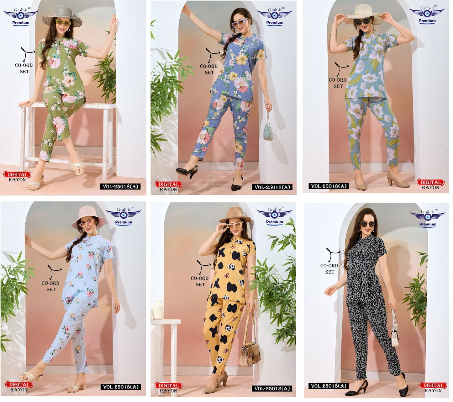 Print Vol 25018 A Grab It Rayon Co Ord Set Exporter India