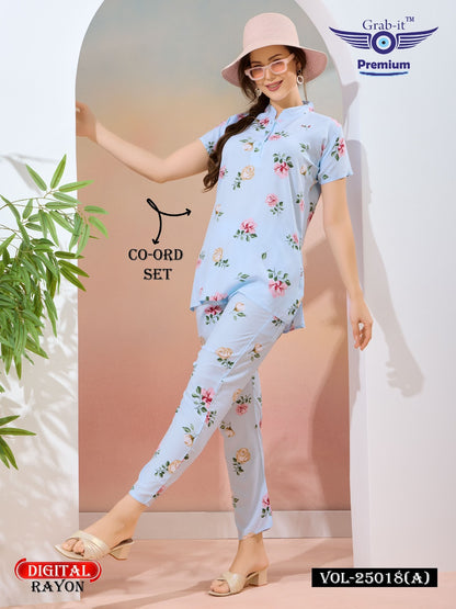 Print Vol 25018 A Grab It Rayon Co Ord Set Exporter India