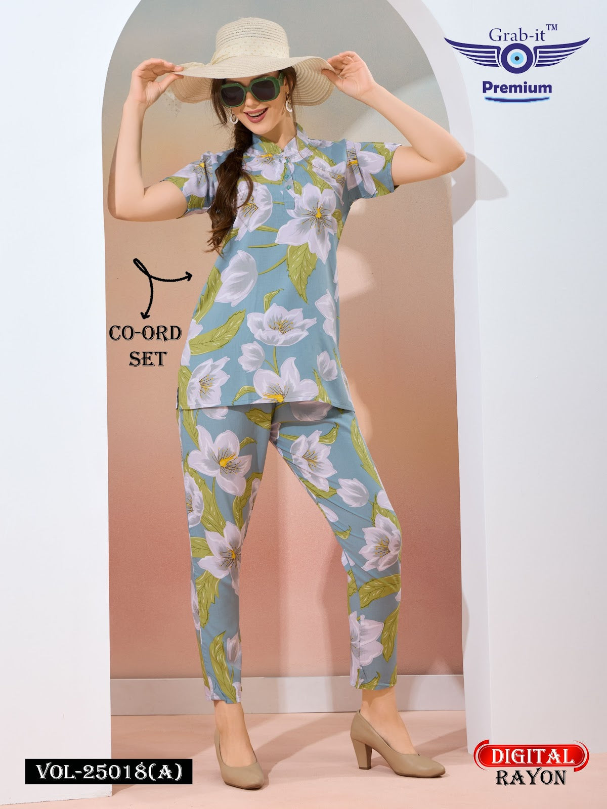 Print Vol 25018 A Grab It Rayon Co Ord Set Exporter India