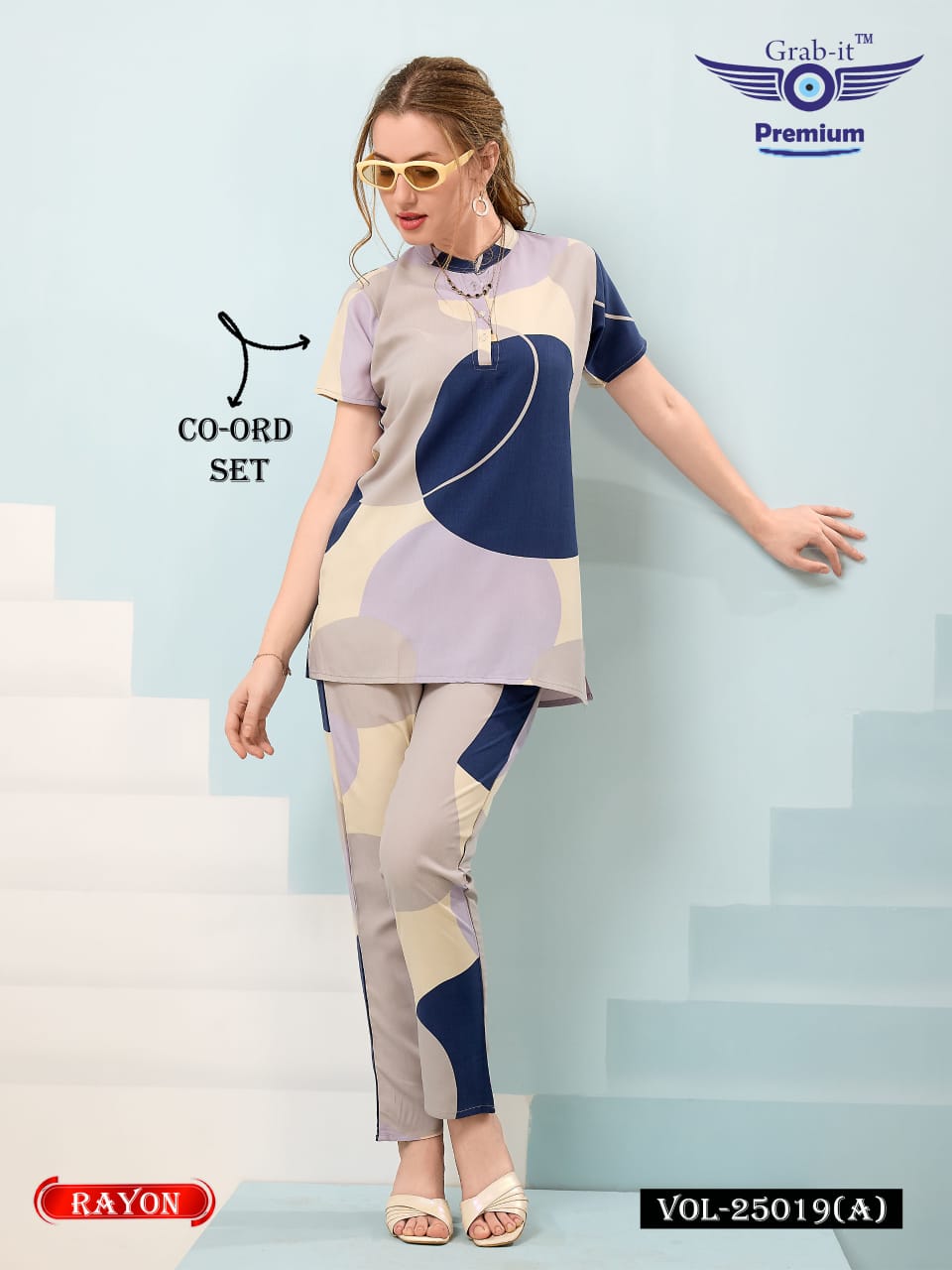 Print Vol 25019 A Grab It Heavy Rayon Co Ord Set Supplier India