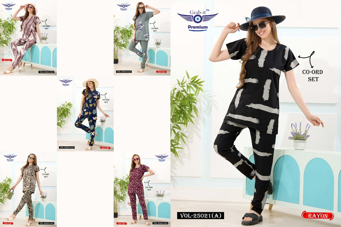 Print Vol 25021 A Grab It Rayon Co Ord Set Wholesale Rate