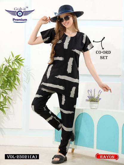 Print Vol 25021 A Grab It Rayon Co Ord Set Wholesale Rate