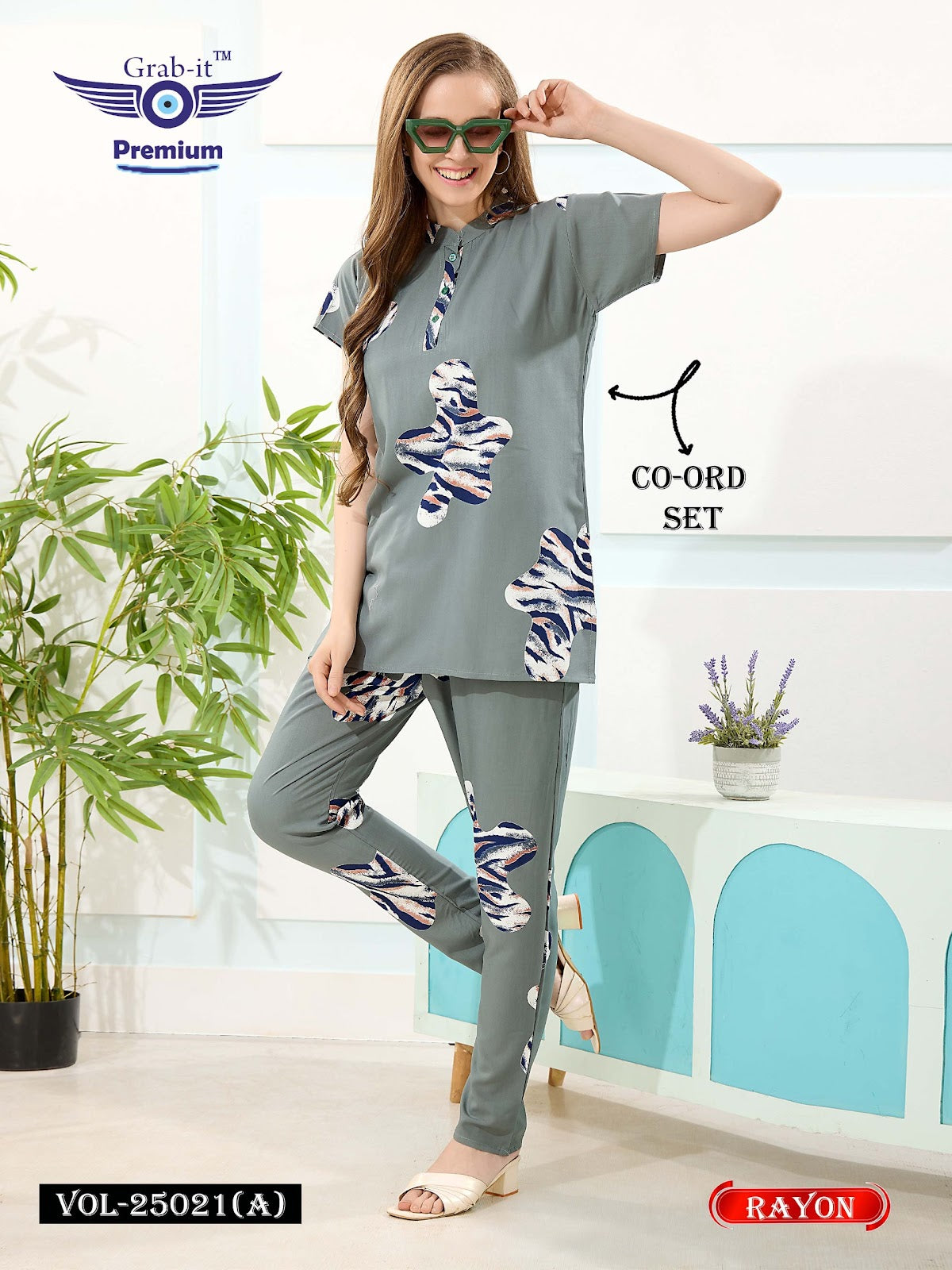 Print Vol 25021 A Grab It Rayon Co Ord Set Wholesale Rate