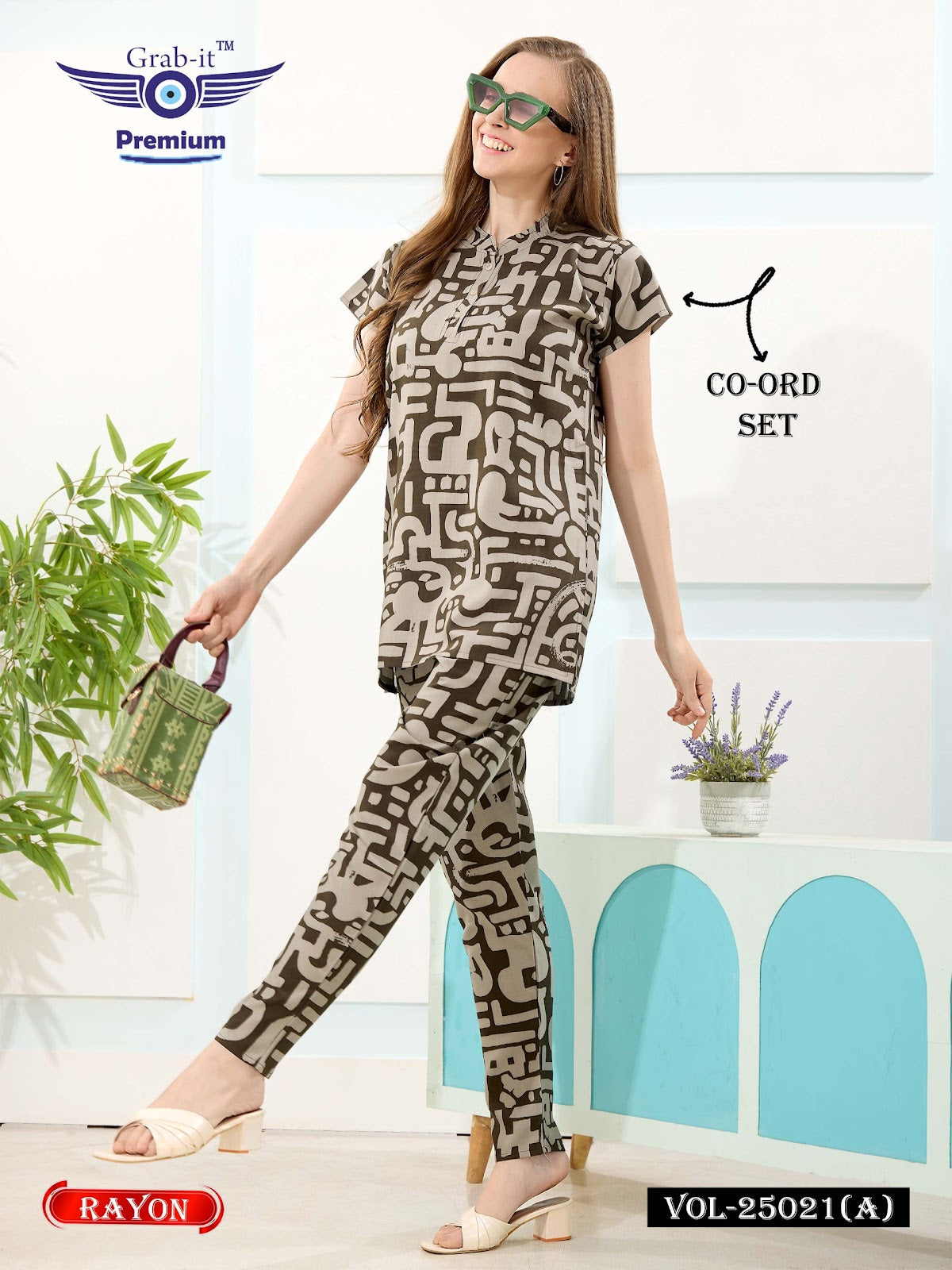 Print Vol 25021 A Grab It Rayon Co Ord Set Wholesale Rate