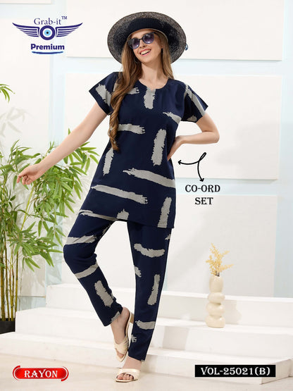 Print Vol 25021 B Grab It Rayon Co Ord Set Manufacturer Ahmedabad