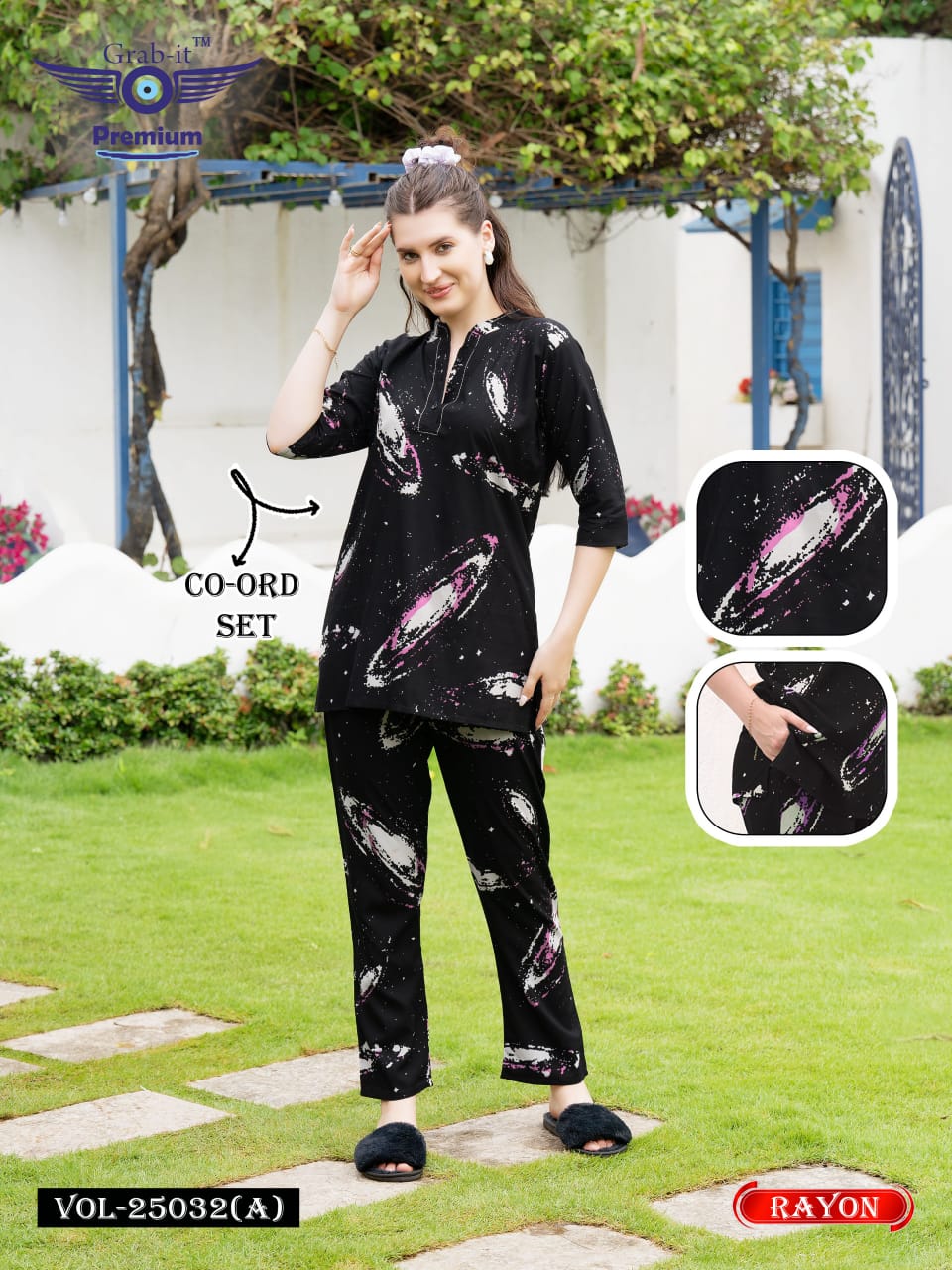 Print Vol 25032 A Grab It Rayon Co Ord Set Exporter Gujarat
