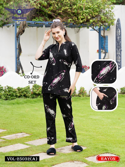 Print Vol 25032 A Grab It Rayon Co Ord Set Exporter Gujarat