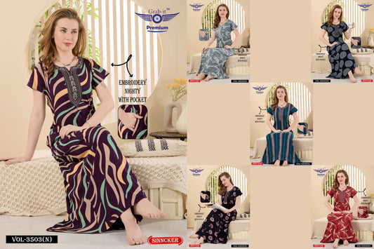 Print Vol 3503 N Grab It Sinker Night Gowns Exporter