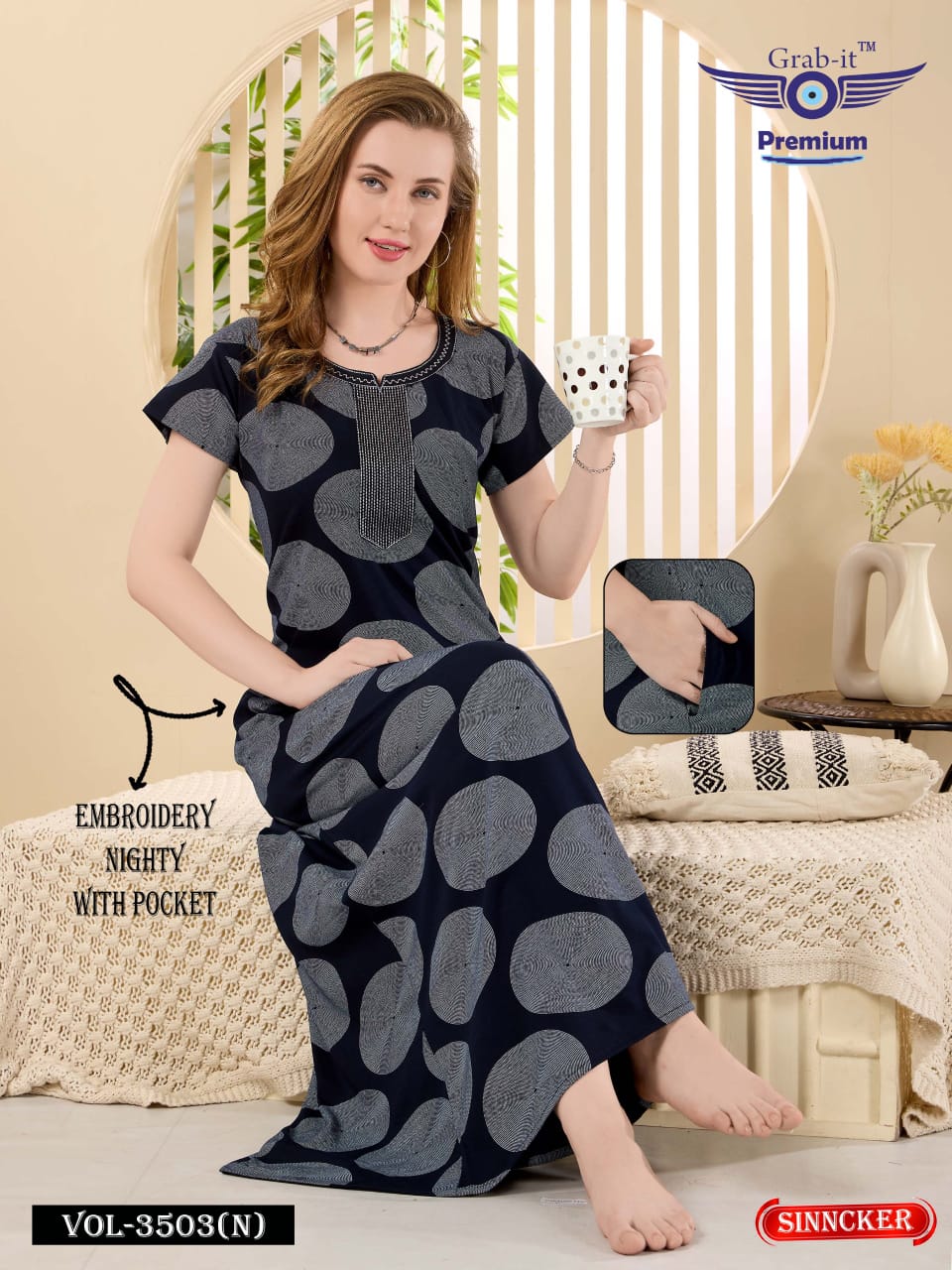 Print Vol 3503 N Grab It Sinker Night Gowns Exporter