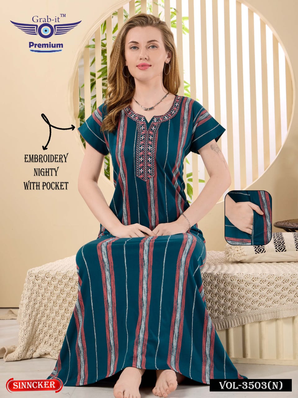 Print Vol 3503 N Grab It Sinker Night Gowns Exporter