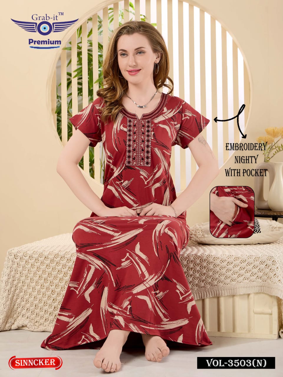 Print Vol 3503 N Grab It Sinker Night Gowns Exporter