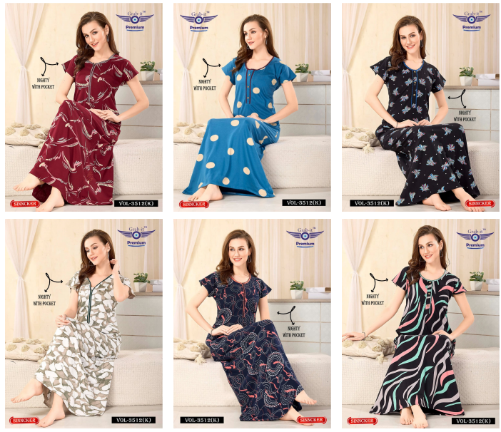 Print Vol 3512 K Grab It Sinker Night Gowns Supplier