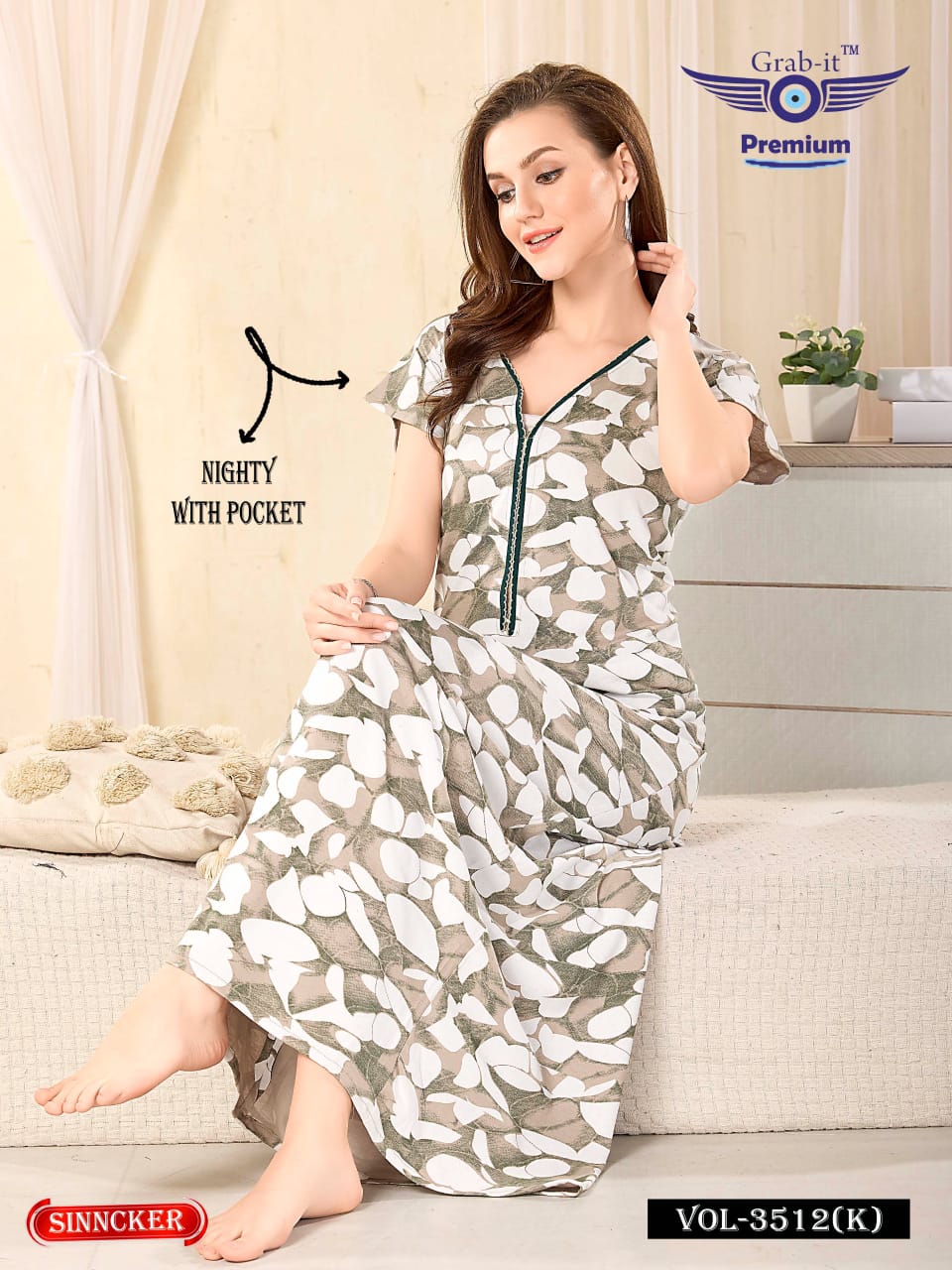 Print Vol 3512 K Grab It Sinker Night Gowns Supplier