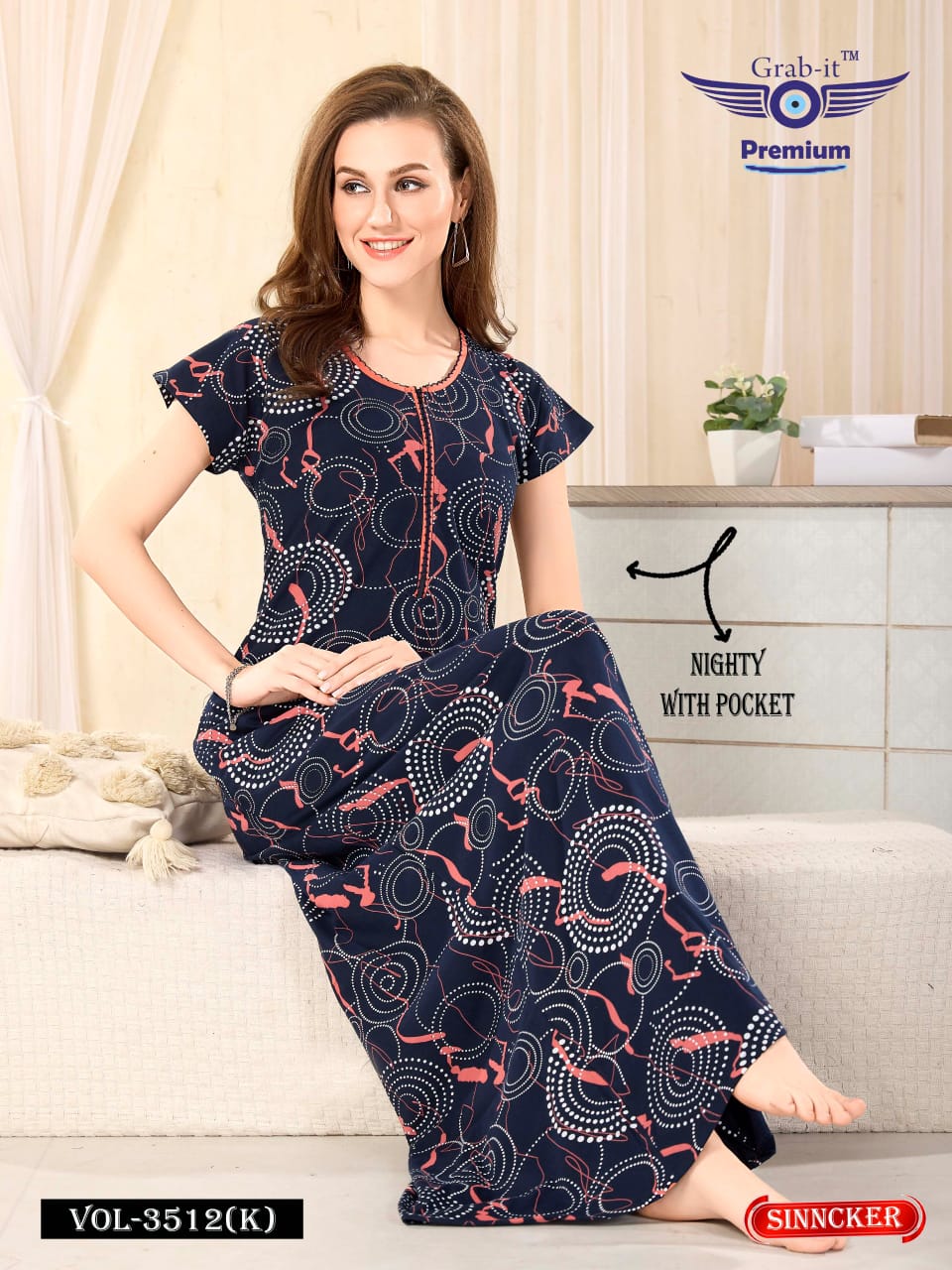 Print Vol 3512 K Grab It Sinker Night Gowns Supplier