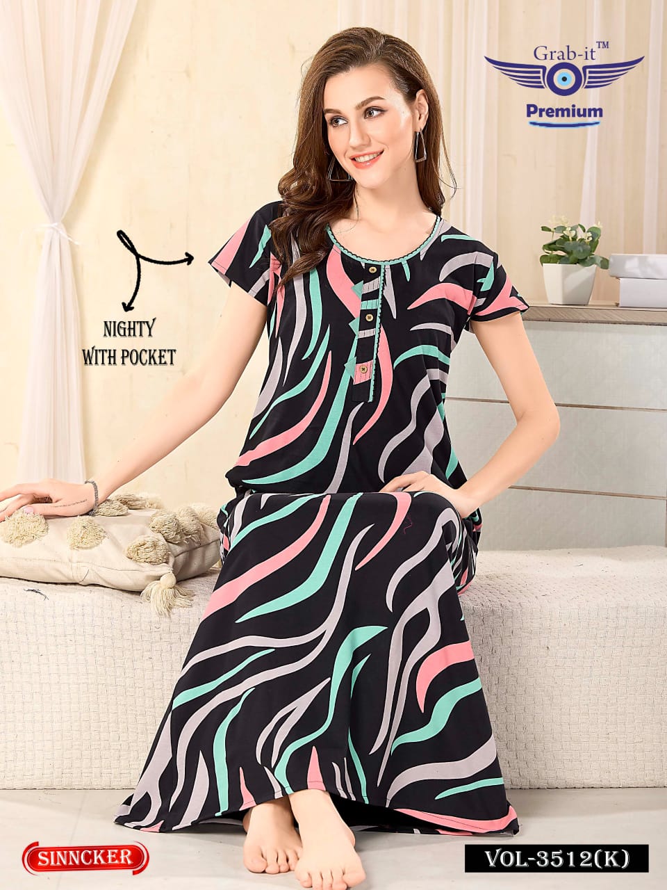 Print Vol 3512 K Grab It Sinker Night Gowns Supplier