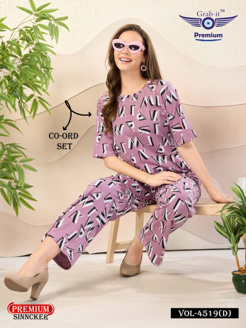 Print Vol 4519 D Grab It Sinker Co Ord Set Wholesaler