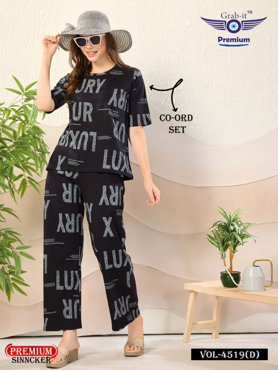 Print Vol 4519 D Grab It Sinker Co Ord Set Wholesaler