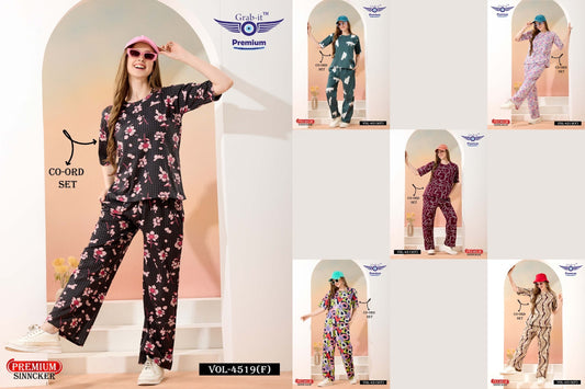 Print Vol 4519 F Grab It Sinker Co Ord Set Wholesale Price