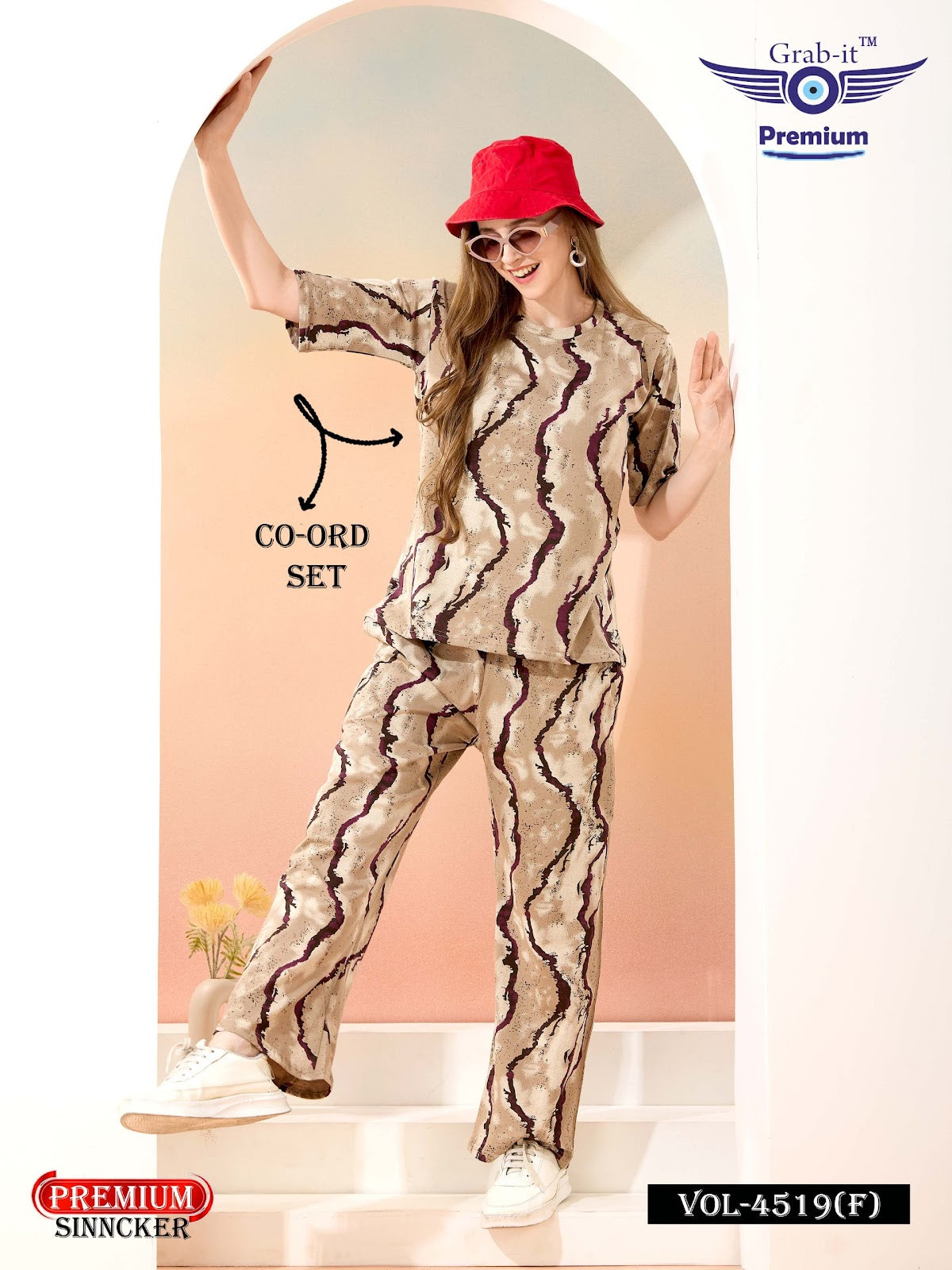 Print Vol 4519 F Grab It Sinker Co Ord Set Wholesale Price