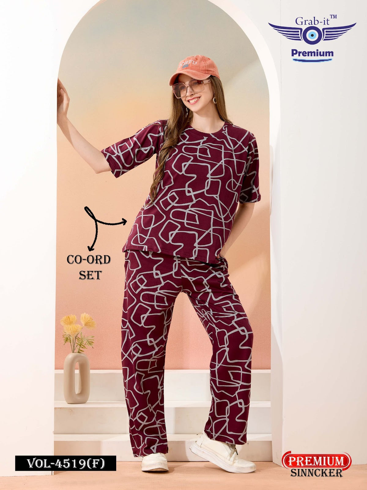 Print Vol 4519 F Grab It Sinker Co Ord Set Wholesale Price