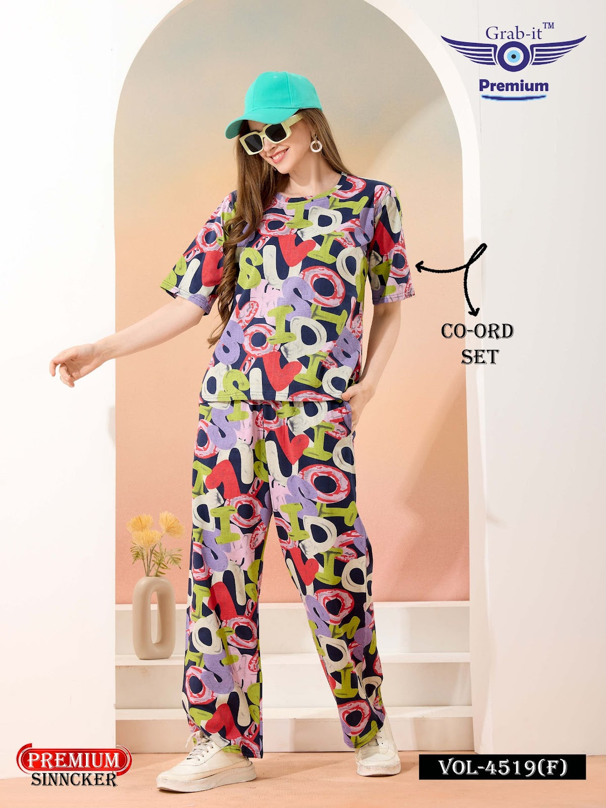 Print Vol 4519 F Grab It Sinker Co Ord Set Wholesale Price