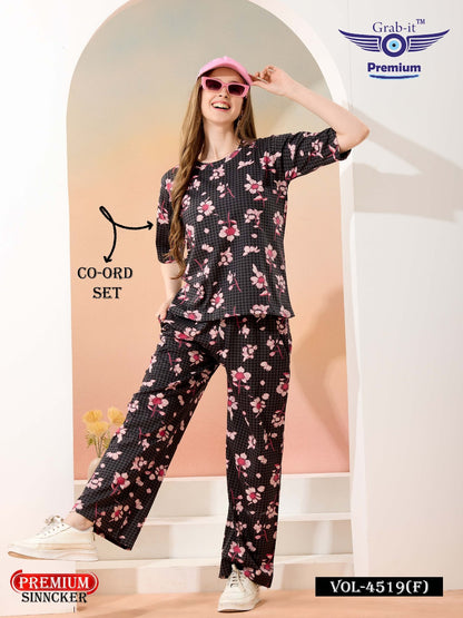 Print Vol 4519 F Grab It Sinker Co Ord Set Wholesale Price