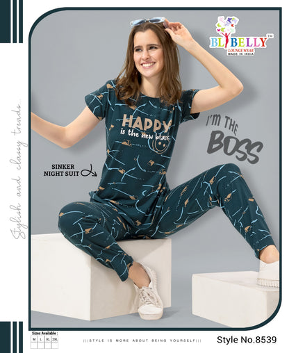 Print Vol 624 Belly Sinker Pyjama Night Suits Wholesaler India