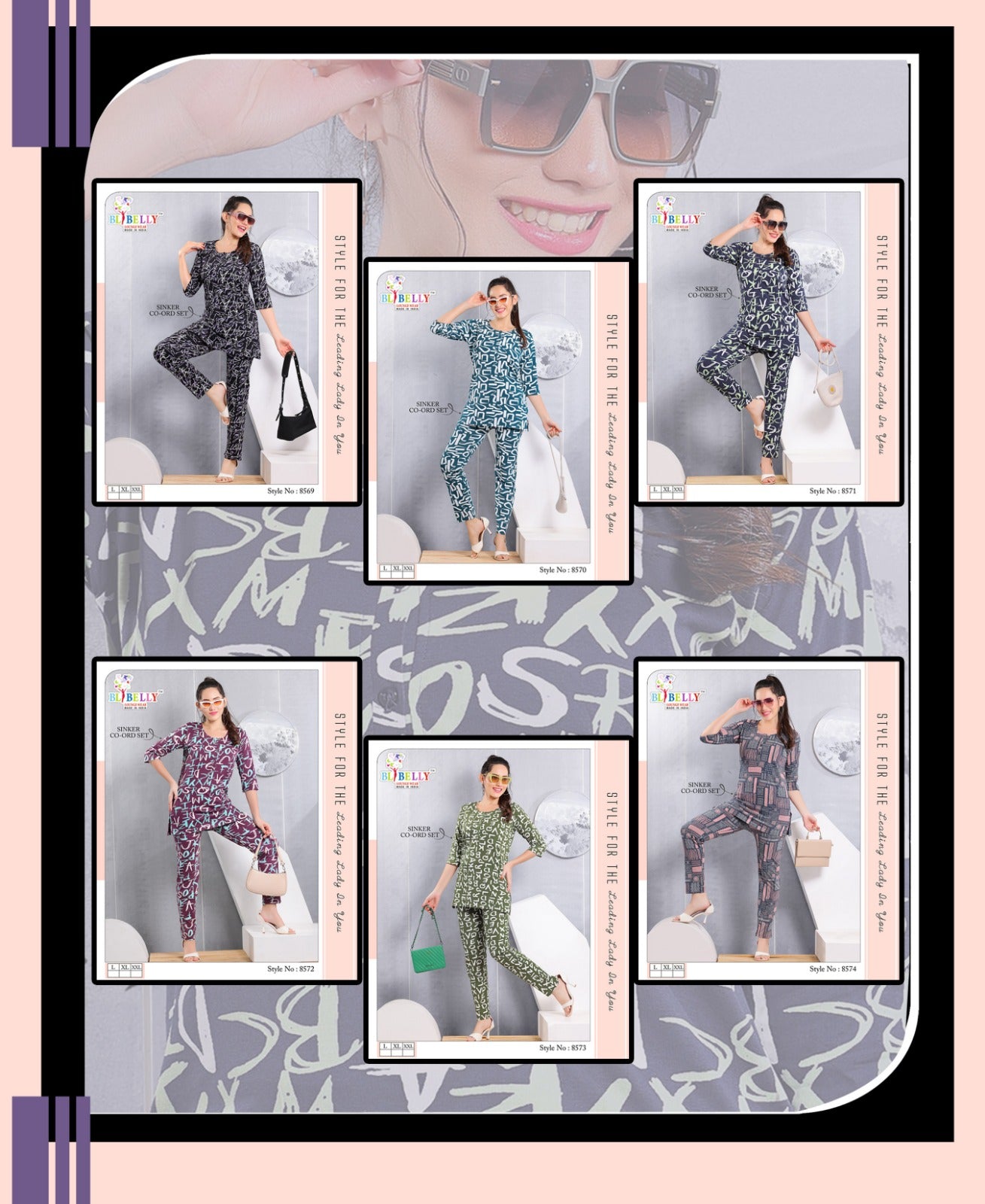 Print Vol 628 Belly Sinker Co Ord Set Wholesale Price