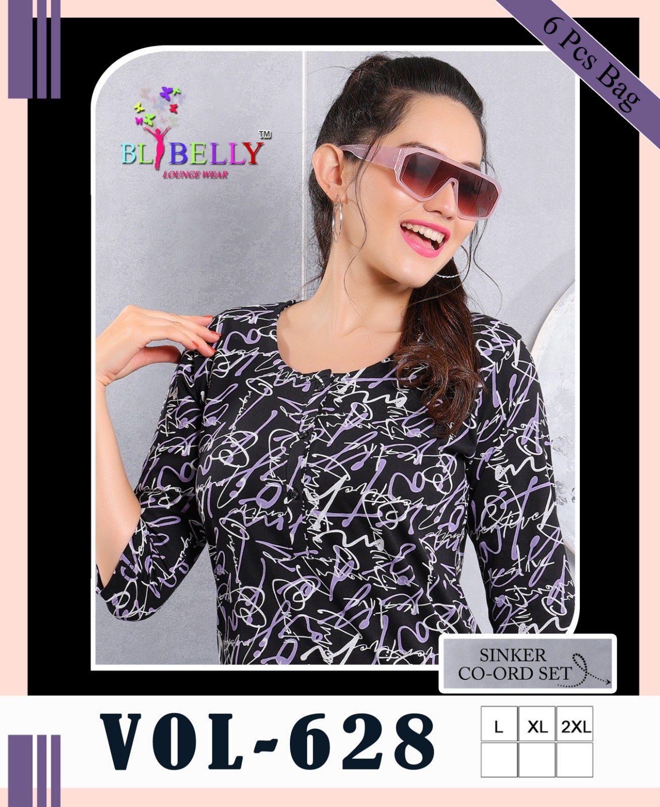 Print Vol 628 Belly Sinker Co Ord Set Wholesale Price