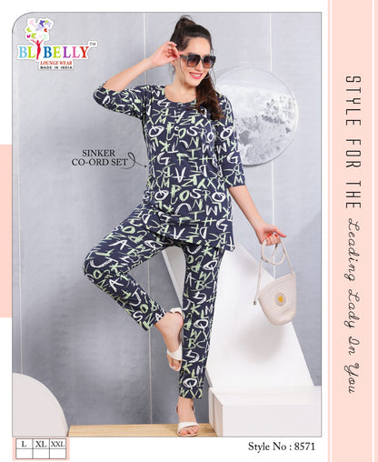 Print Vol 628 Belly Sinker Co Ord Set Wholesale Price