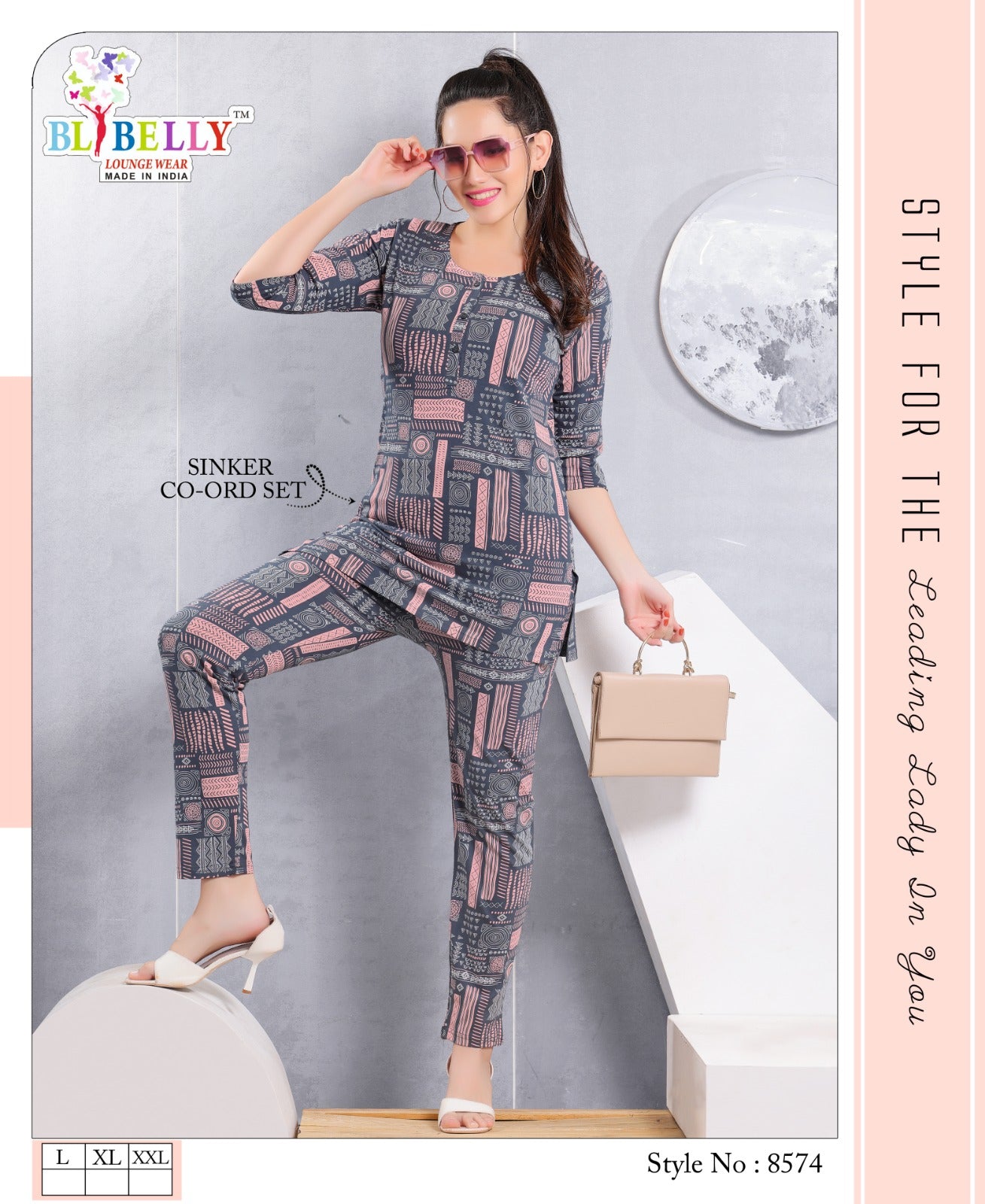 Print Vol 628 Belly Sinker Co Ord Set Wholesale Price