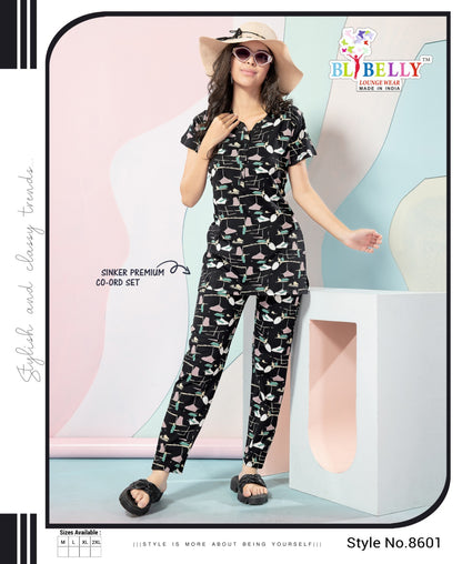 Print Vol 632 Belly Sinker Co Ord Set Exporter