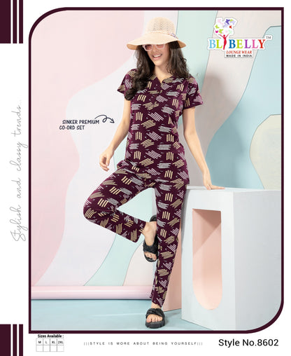 Print Vol 632 Belly Sinker Co Ord Set Exporter