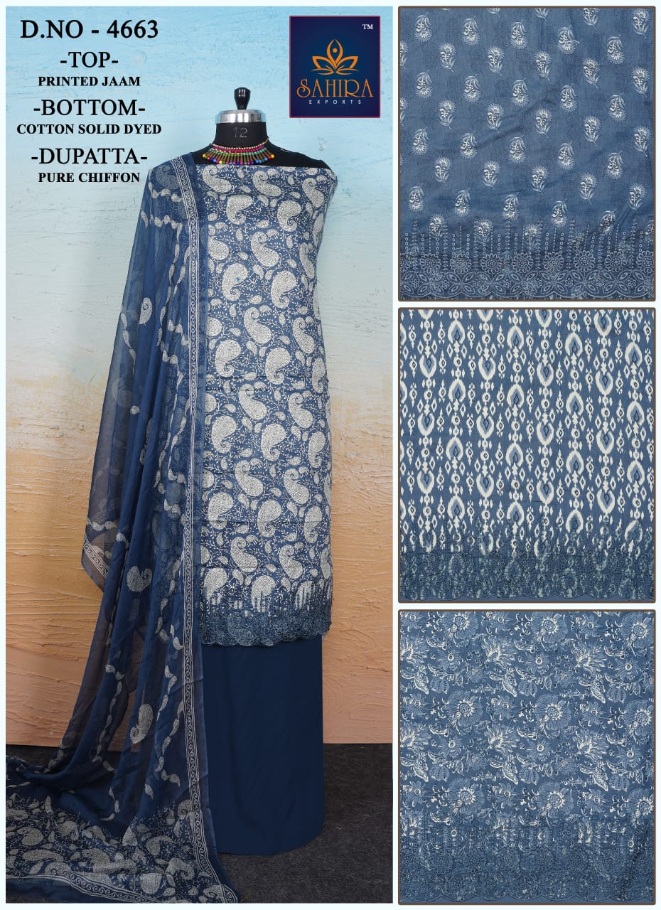 Printed 04 Sahira Jaam Silk Salwar Suits Supplier Ahmedabad