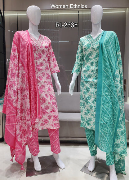 Printed 050425 Women Ethnics Readymade Pant Style Suits Supplier India