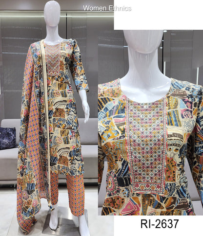 Printed 050425 Women Ethnics Readymade Pant Style Suits Supplier India
