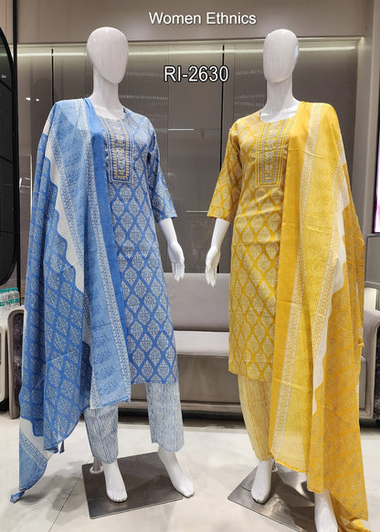 Printed 050425 Women Ethnics Readymade Pant Style Suits Supplier India