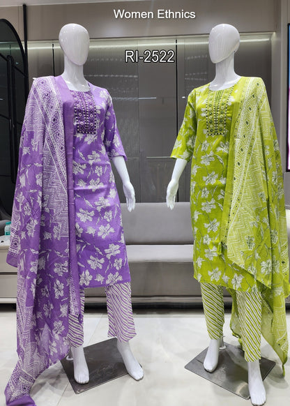 Printed 050425 Women Ethnics Readymade Pant Style Suits Supplier India