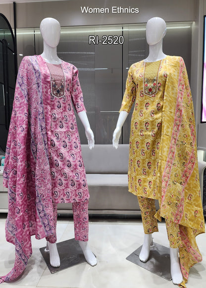 Printed 050425 Women Ethnics Readymade Pant Style Suits Supplier India