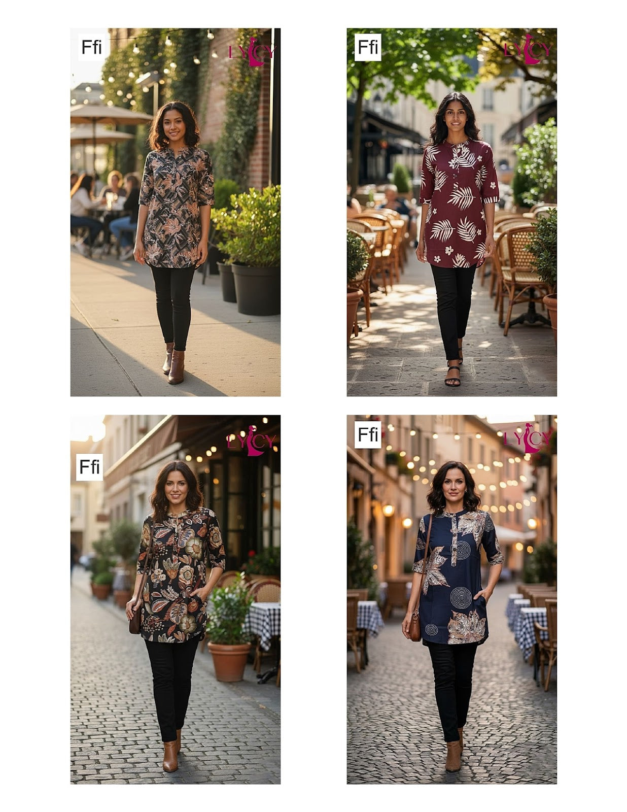 Printed 1310 Lycy Ffi Rayon Short Kurtis Exporter Gujarat