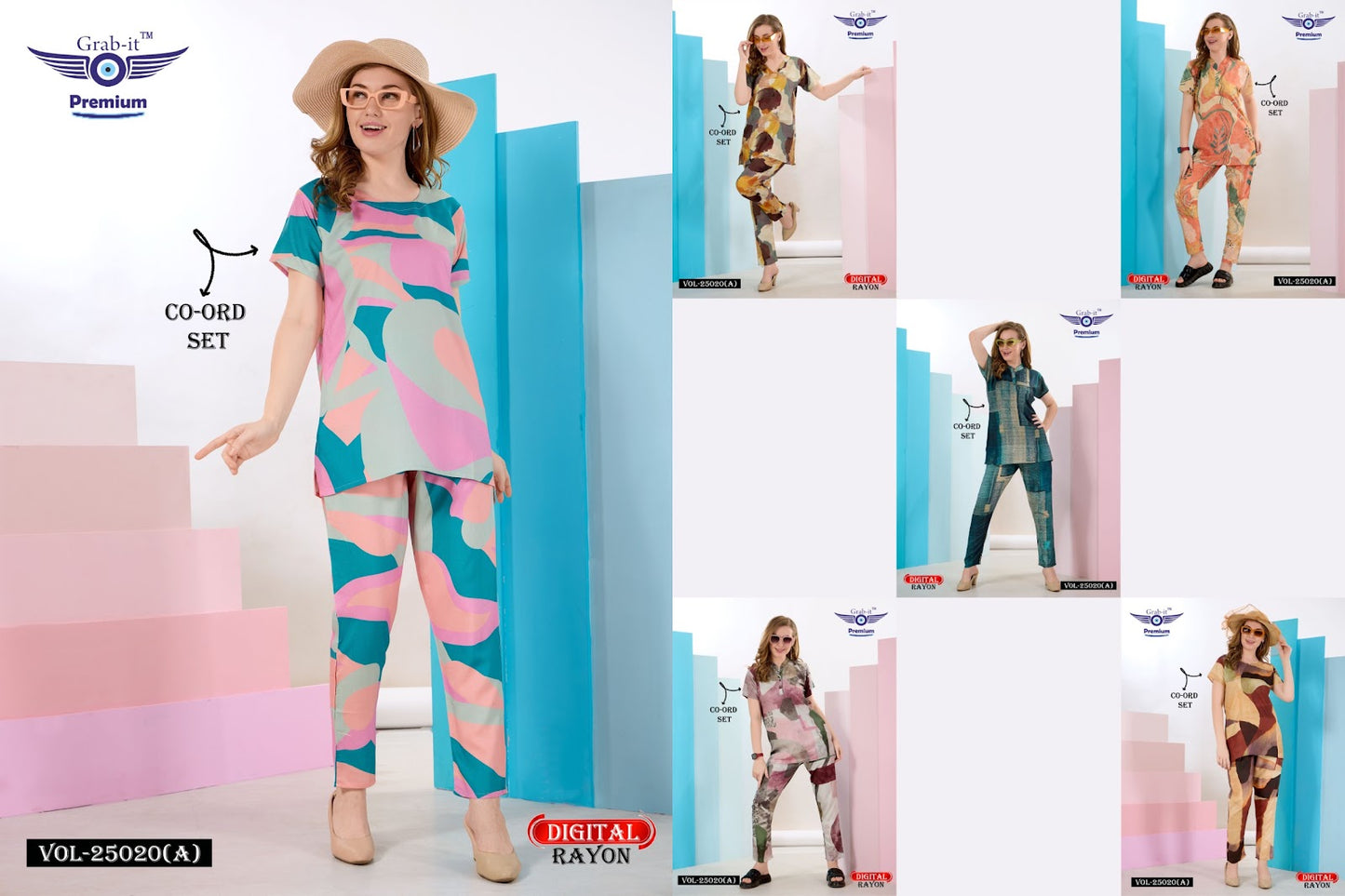 Printed 25020 A Grab It Rayon Co Ord Set Supplier Ahmedabad