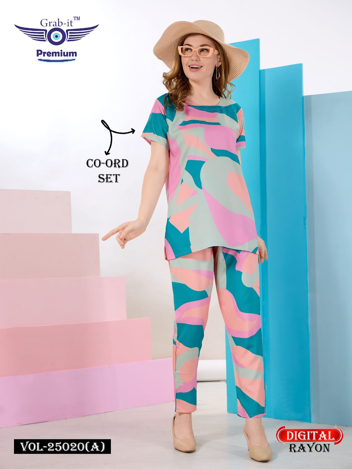 Printed 25020 A Grab It Rayon Co Ord Set Supplier Ahmedabad